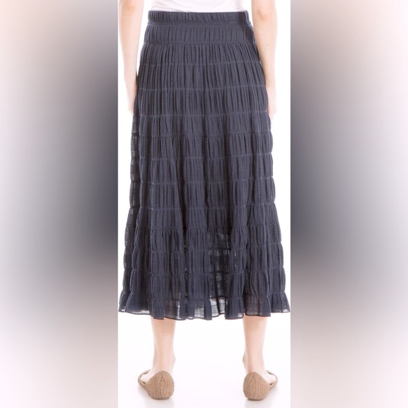 Max Studio NWT Cobalt Cotton Textured Knit Midi Skirt Size Large W16-21” - Picture 5 of 9